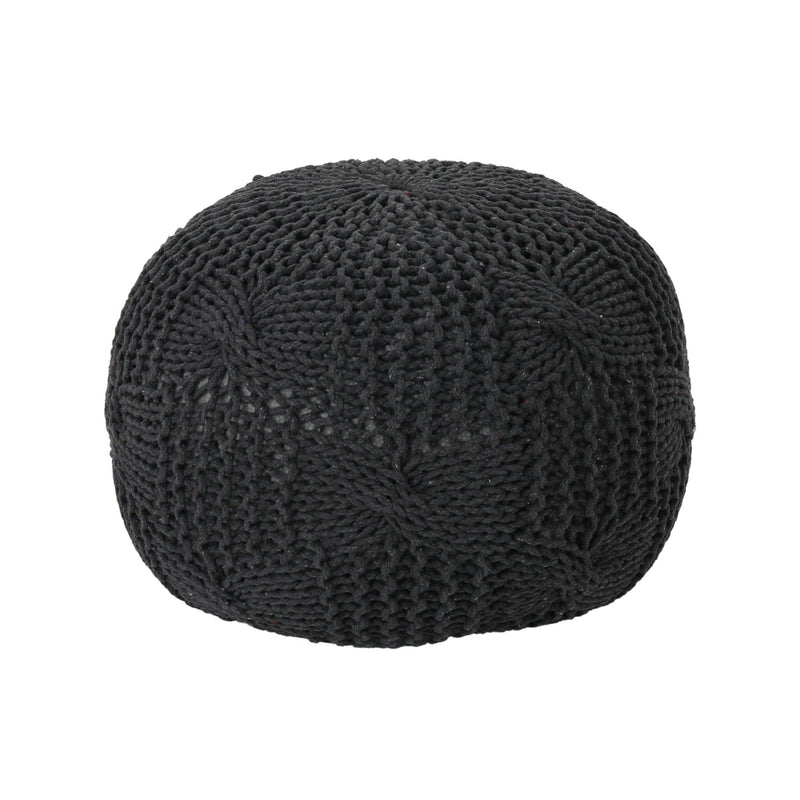 Bordeaux - Knitted Round Pouf by HouseOfZazla
