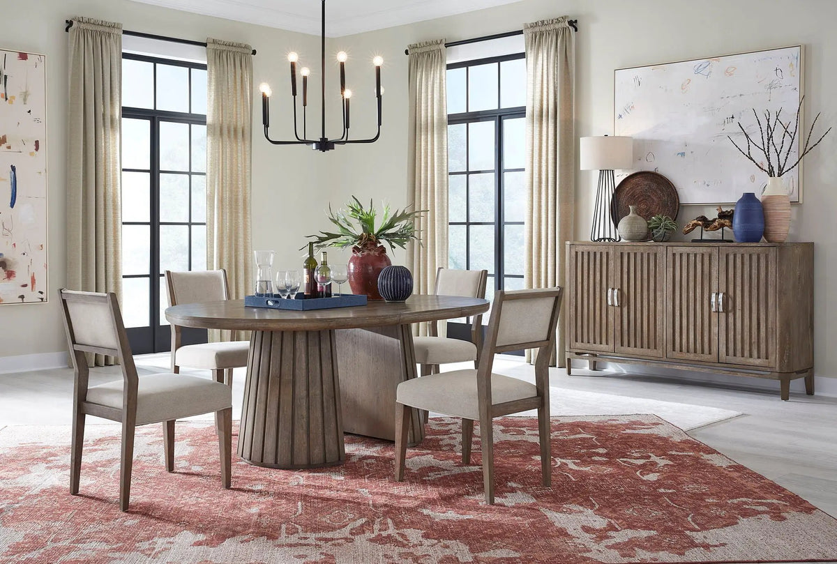 Kavanaugh - Round Dining Table - Weathered Kona Brown, photo 4 of 7