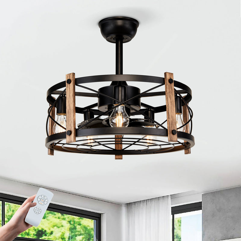 20'' Cage Ceiling Fan With Remote Control by HouseOfZazla