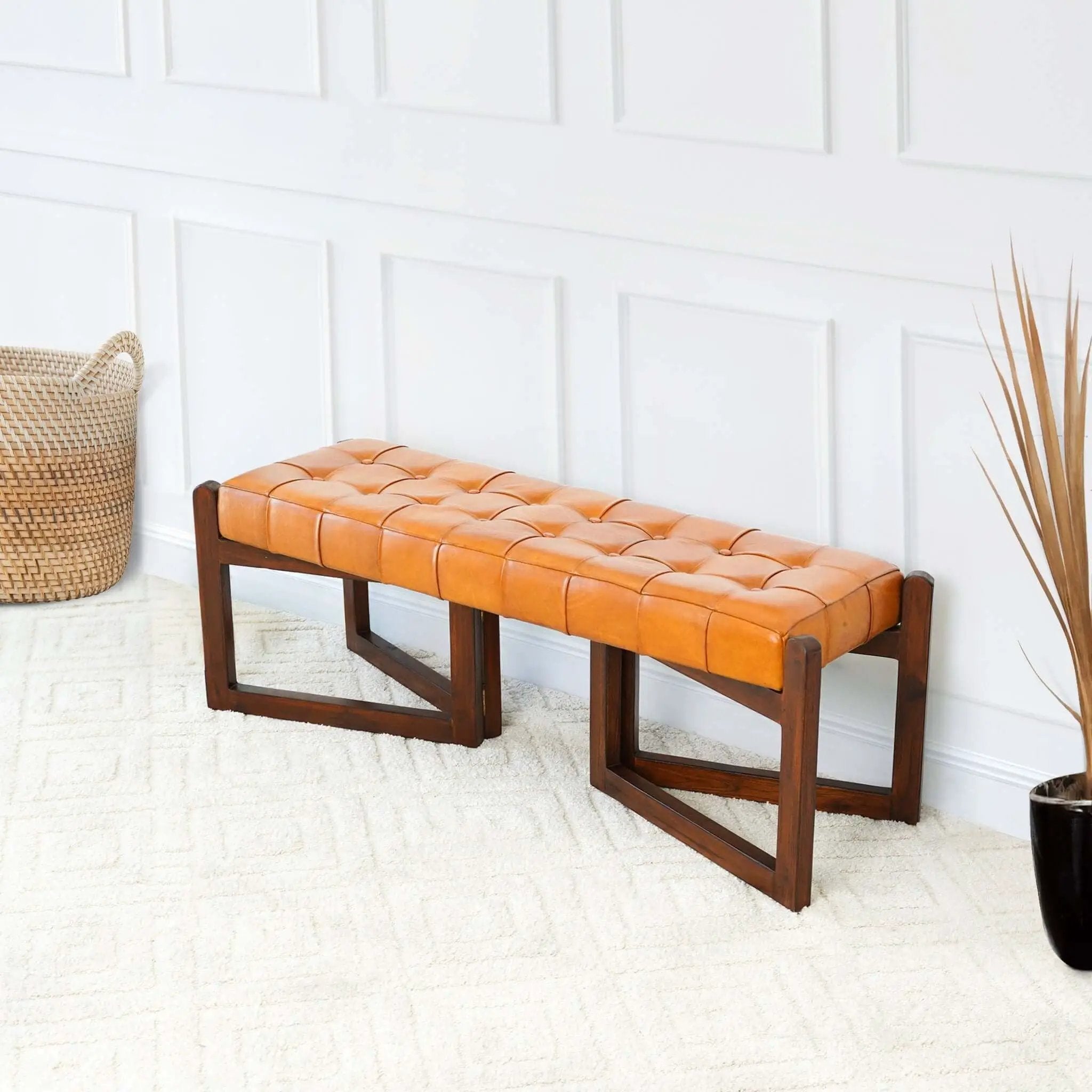Riley - Bench - Brown / Rustic / Tan by Unique Piece Furniture