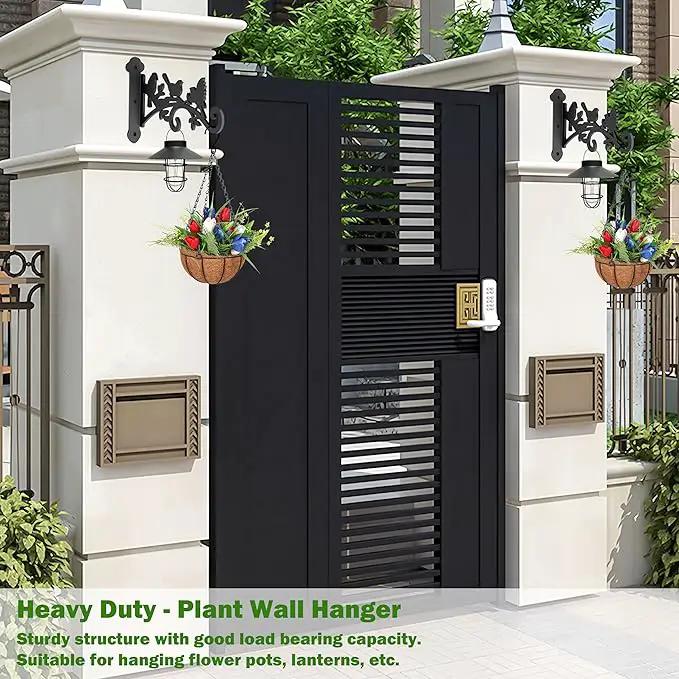 2 Pack Hanging Plant Hanger Outdoor 12-in Bird Feeder Wall Hooks - Heavy Duty Metal Plant Bracket Hook for Hanging Flower Baskets,Wind Chime by GreenHaven Gardens