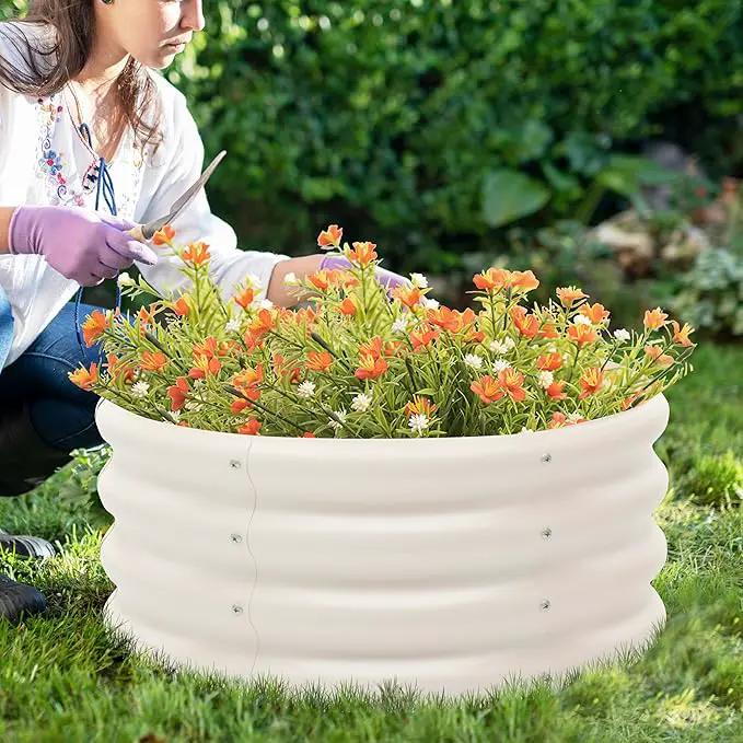 2-Pack 2x1ft Galvanized Raised Garden Bed, Outdoor Planter Bed, Metal Planter Box for Gardening and Planting by GreenHaven Gardens