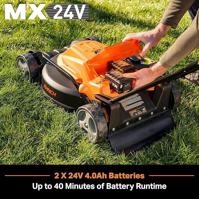 LawnMaster CLMF4819X 19-inch Brushless Cordless Mower with 2X24V MAX* 4.0Ah Battery and a Dual Charger 6 Cutting Position by GreenHaven Gardens