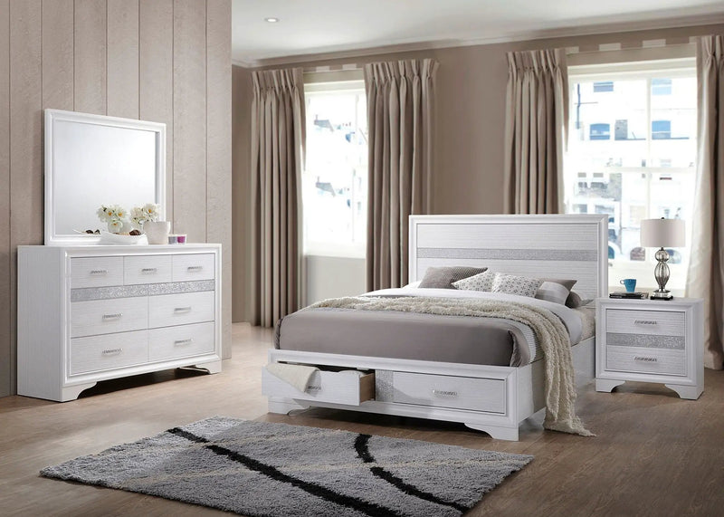Miranda 4-piece Eastern King Bedroom Set White by Unique Piece Furniture