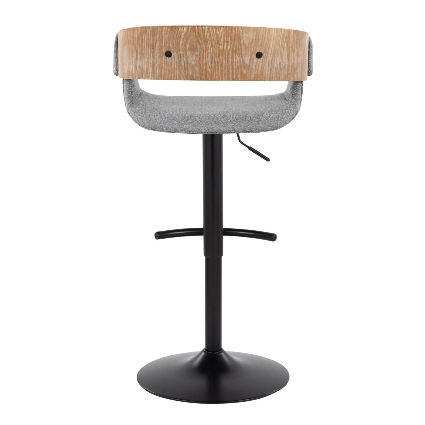 Elisa - Mid Century Modern Adjustable Barstool With Swivel & Rounded T Footrest (Set of 2) by HouseOfZazla
