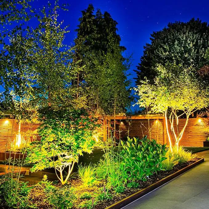 Solar Spot Lights Outdoor, 2 Pack Solar Landscape Spotlights IP65 Waterproof 9.8ft Cable, Auto On/Off Outdoor Wall Lights for Garden Yard Driveway Porch Walkway Pool (3000K Warm White) by GreenHaven Gardens