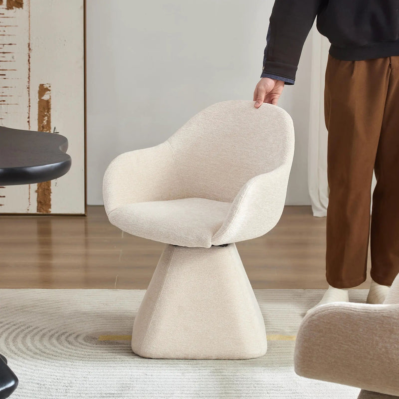 180° Rotating Accent Chair For Living Room - Beige by HouseOfZazla