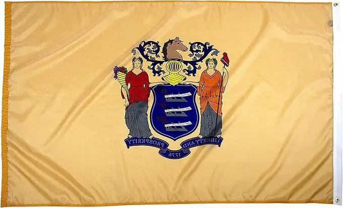 FlagSource New Jersey Nylon State Flag, Made in the USA, 3x5' by GreenHaven Gardens
