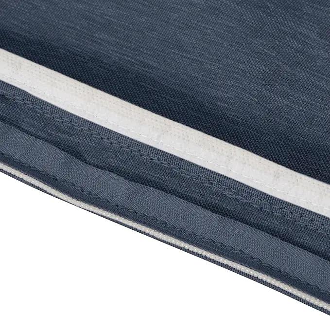 Classic Accessories Montlake Water-Resistant 25 x 18 x 4 Inch Patio Lounge Back Cushion, Heather Indigo Blue, Outdoor Loveseat Cushions by GreenHaven Gardens