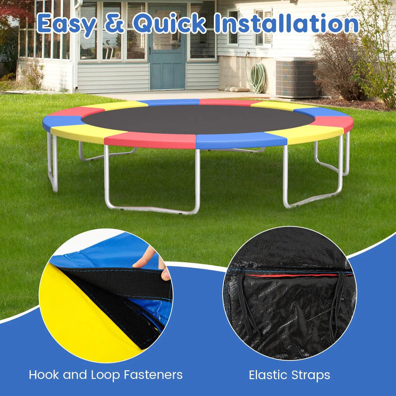 8-16 FT Trampoline Pad Replacement Safety Pad with Fixing Straps (Multicolor) by DirectDeals