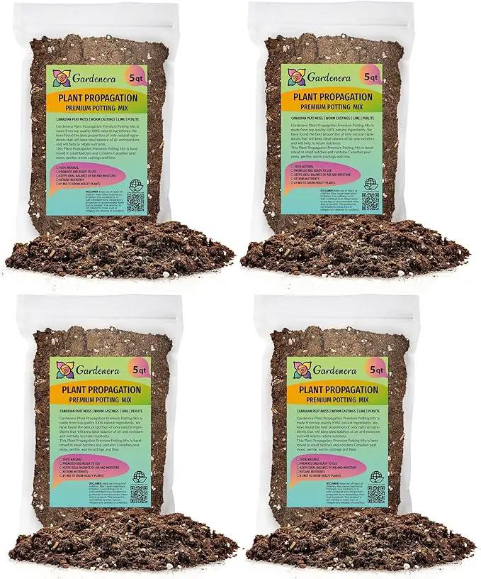 Organic Plant Propagation Premium Potting Mix - Achieve Ideal Air and Moisture Balance - 20 Quart by GreenHaven Gardens