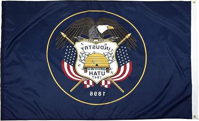 FlagSource Utah Nylon State Flag, Made in the USA, 4x6' by GreenHaven Gardens