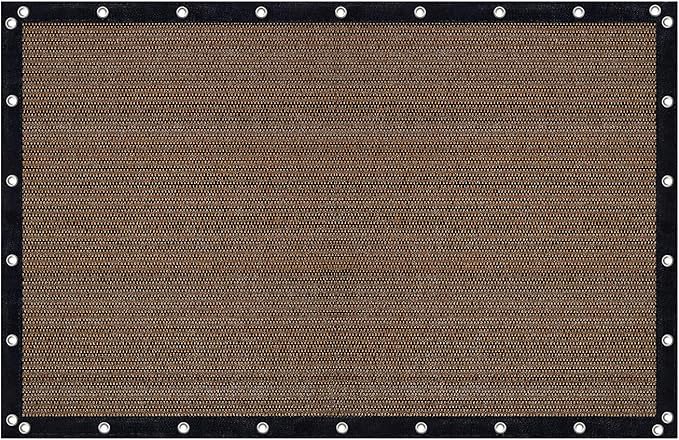 VICLLAX Shade Fabric Sun Shade Cloth Privacy Screen with Grommets for Patio Garden Pergola Cover Canopy 8x12 FT, Mocha by GreenHaven Gardens