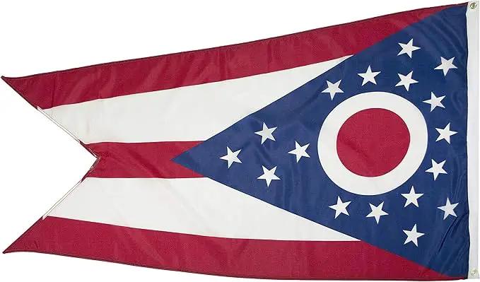 FlagSource Ohio Nylon State Flag, Made in the USA, 3x5' by GreenHaven Gardens