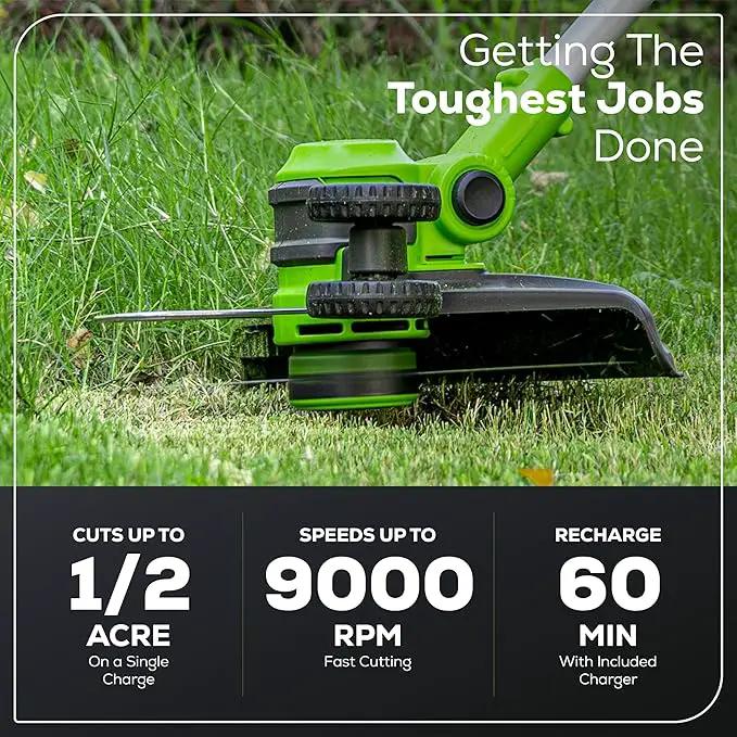 Greenworks 40V 13-Inch Cordless String Trimmer / Edger (Gen 2), Battery and Charger Not Included by GreenHaven Gardens