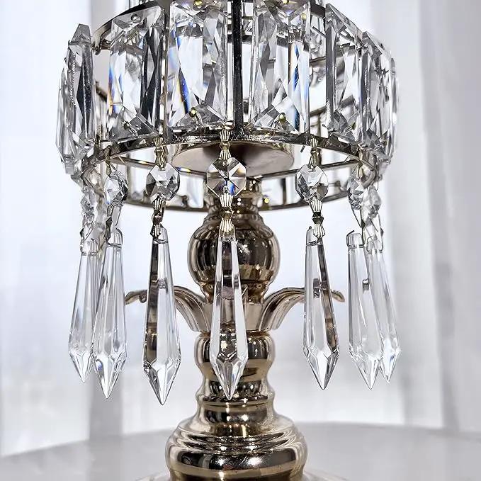 H&D 15pcs Large Clear Crystal Chandelier 60mm Icicle U-Drop Prisms Lamp Parts Brass Connectors by GreenHaven Gardens