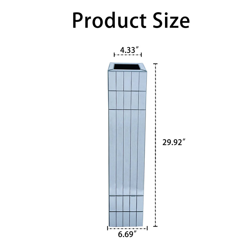 Tall Floor Vase 29.92" Mirrored Floor Vase for Home Decor by HouseOfZazla
