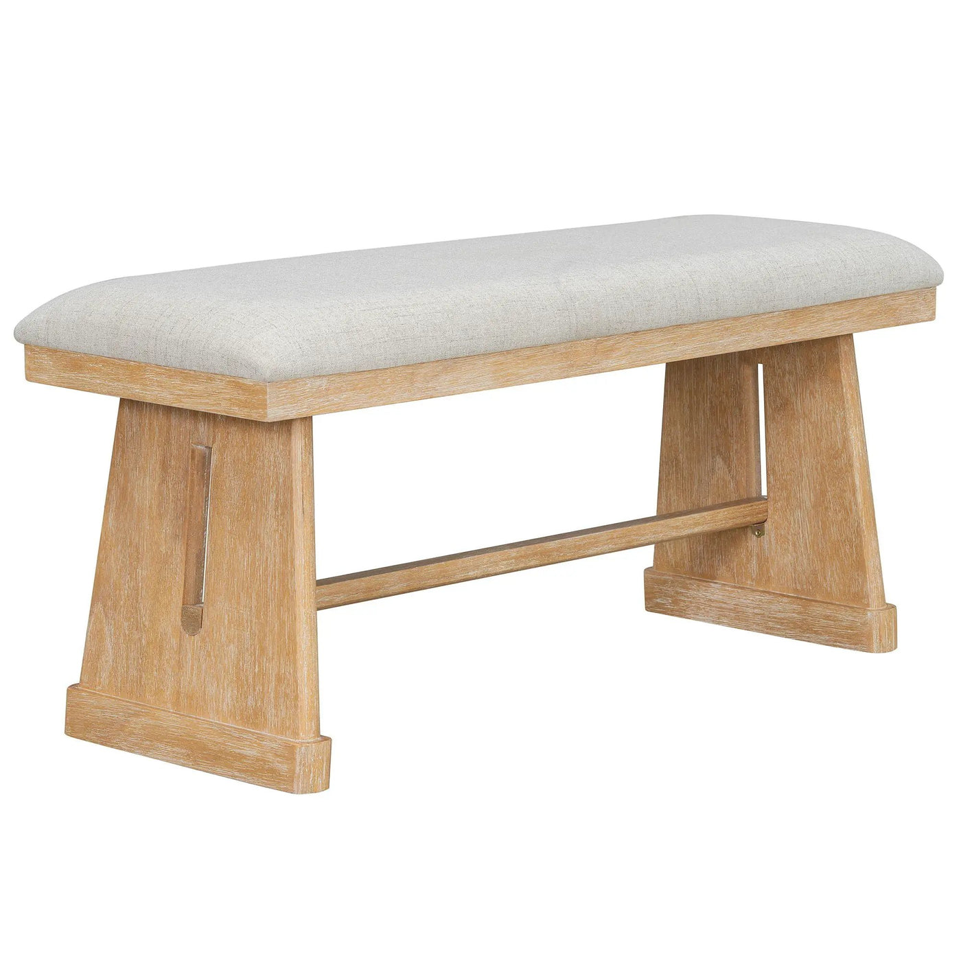 Dining Set With Rectangular Table, 4 Upholstered Chairs & 1 Padded Bench by HouseOfZazla