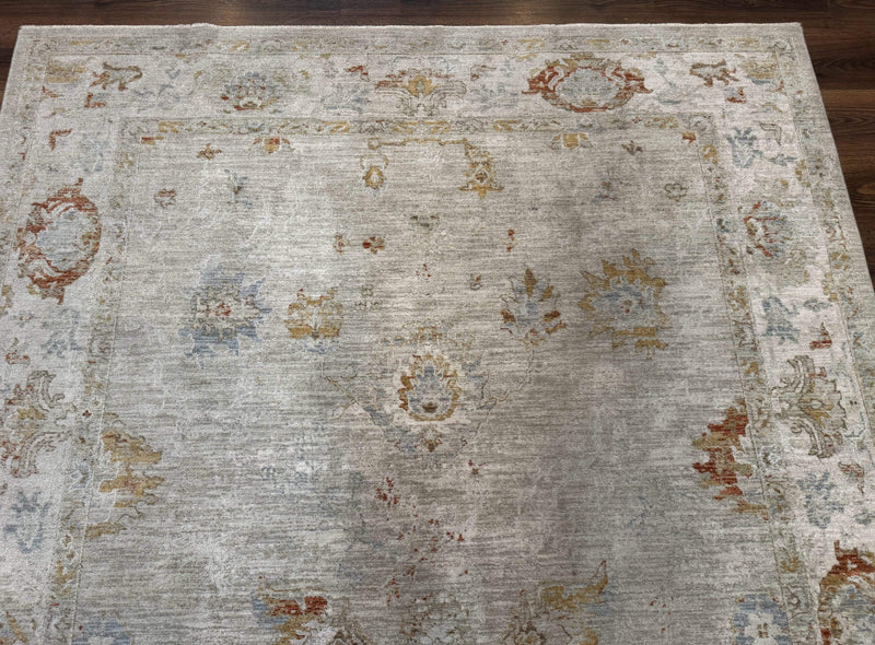 Modern Turkish Oushak Rug 7x9, Netural Colors by Jewel Rugs