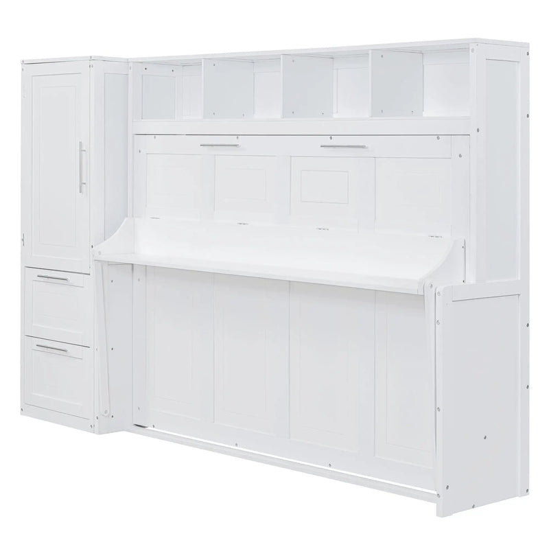 Space Saving Murphy Wall Bed With Closet And Drawers