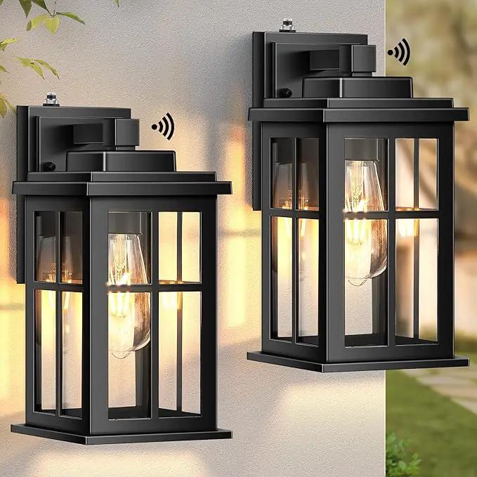Dusk to Dawn Outdoor Lights for House, 2 Pack Outdoor Light Fixture, Black Exterior Lighting Fixtures, Dusk to Dawn Outdoor Lighting for House, Porch, Garage, Doorway, Anti-Rust, Waterproof by GreenHaven Gardens