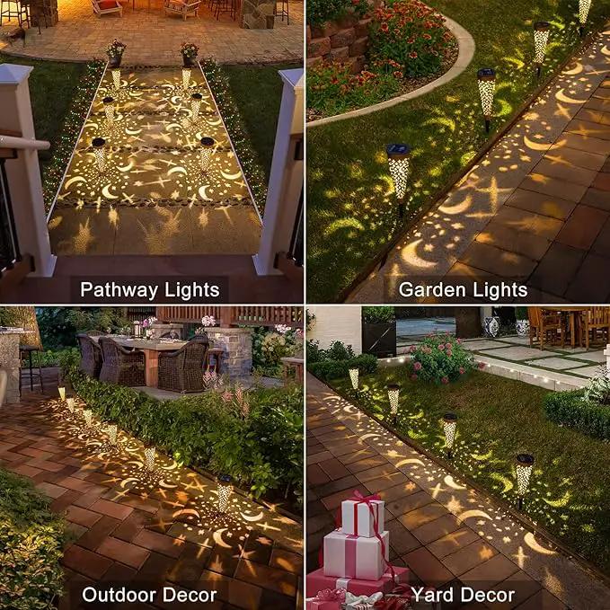 Go2garden Solar Lights Outdoor Decorative Stake Lights Waterproof with Moon Star for Patio, Pathway, Backyard, Outside Decorations, Lawn Ornaments,Garden Gifts (Copper, 6pack) by GreenHaven Gardens