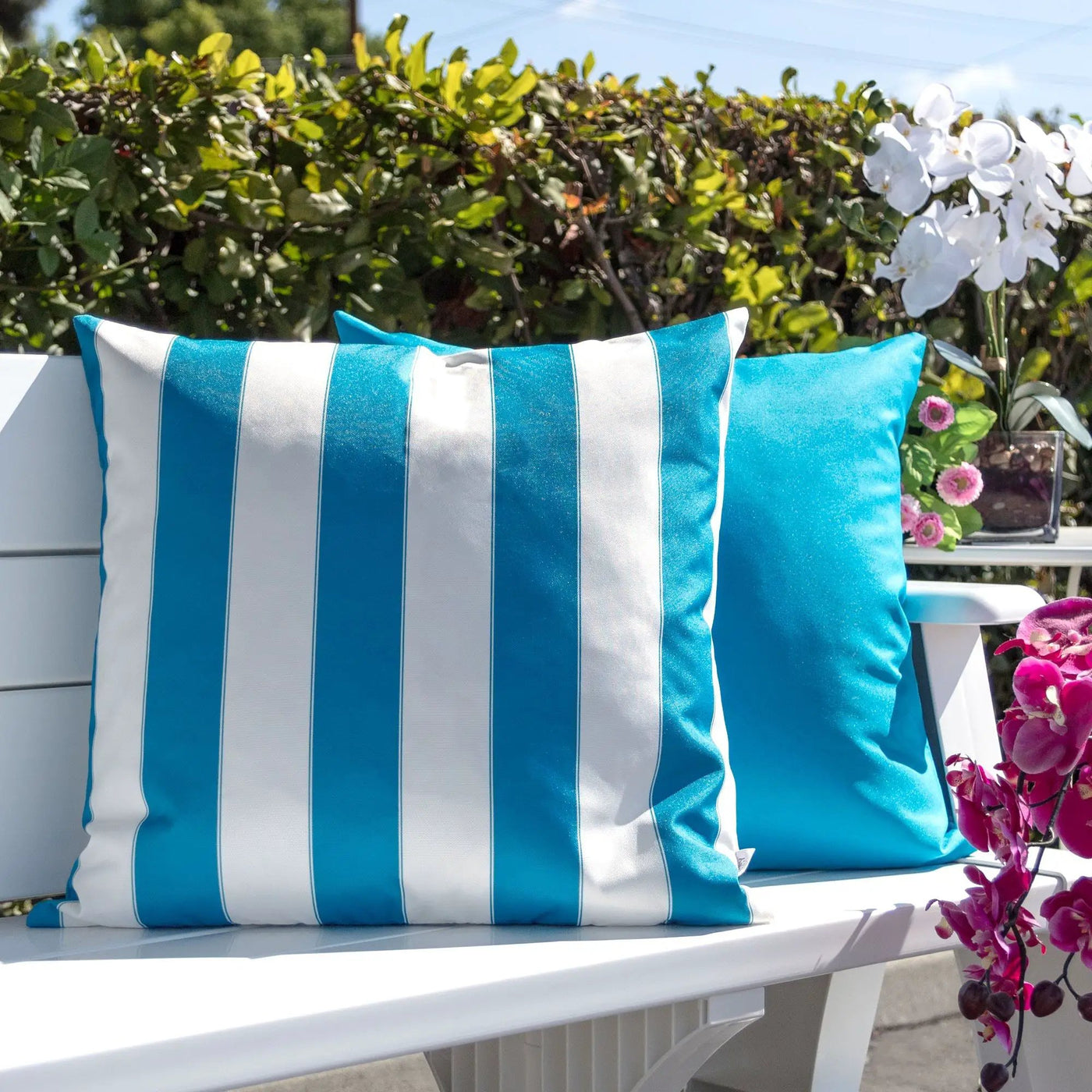 Horizon Stripe Pillow Outdoor & Indoor by HouseOfZazla