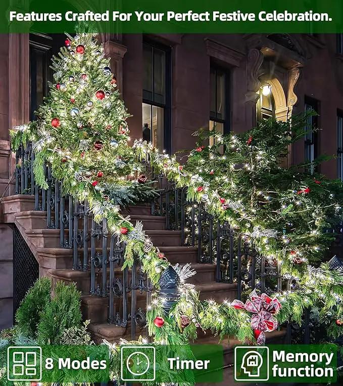 1500 LED Chrstmas String Lights, 492FT Super Long Christmas Lights with 8 Modes, Christmas Tree Lights with Timer Memory for Indoor Outdoor Tree Fence Garden Xmas Wedding Party Decor Cool White by GreenHaven Gardens