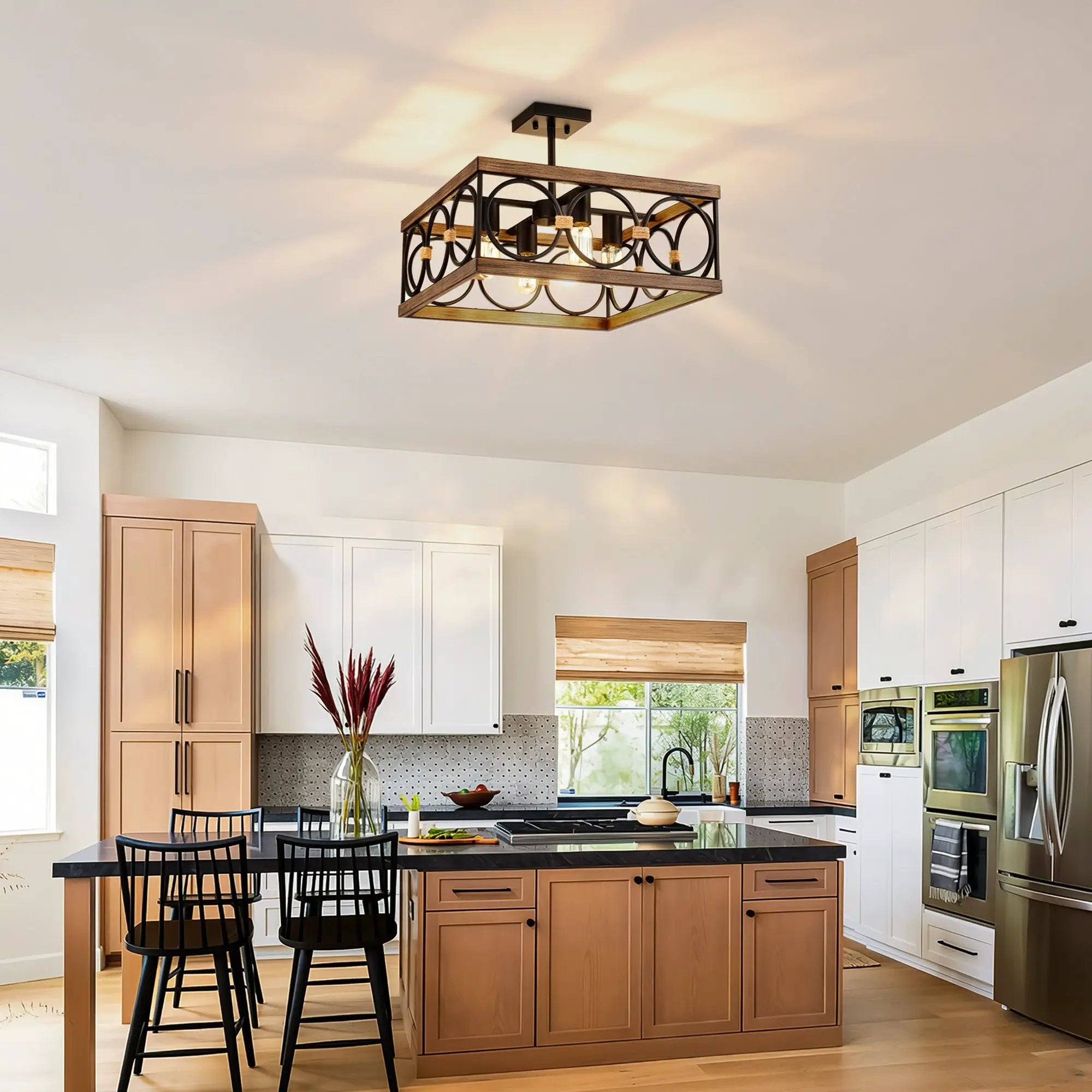 4-Light Square Kitchen Island Lights by HouseOfZazla