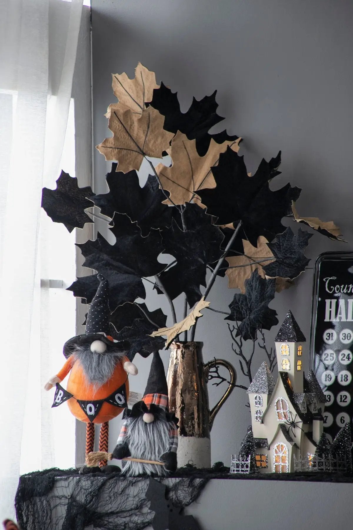 Set of 2, 10.6"H Halloween Gnome Decor by HouseOfZazla