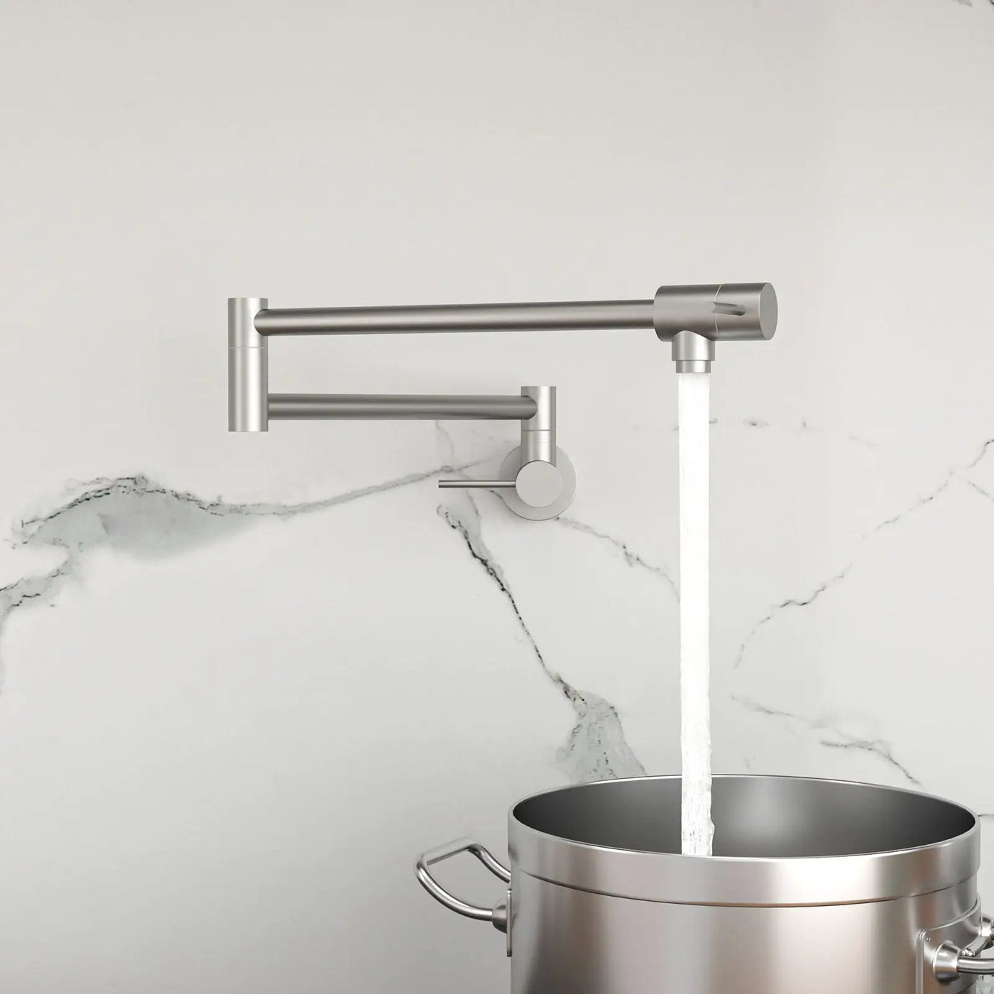 Modern Design Pot Filler Faucet Wall Mount Kitchen Sink, Folding Stretchable by HouseOfZazla