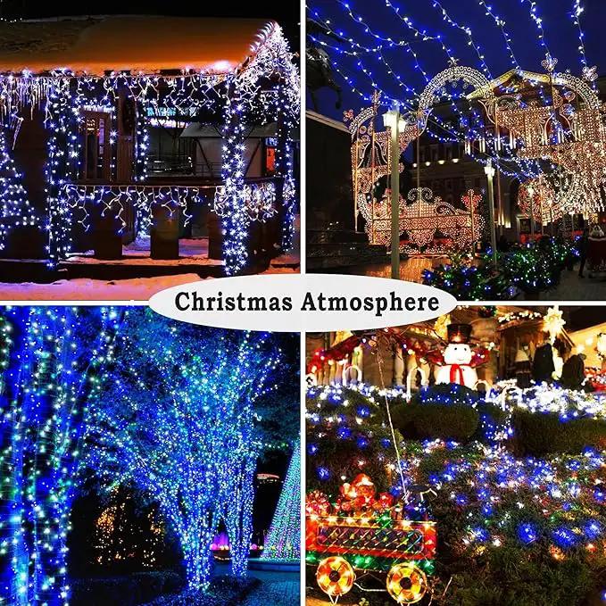 KNONEW 600ft 1500 LED Christmas String Lights Outdoor 8 Modes & Timer Fairy Light Plug in Waterproof for Xmas Yard Tree Wedding Party Holiday Decorations (Blue and White) by GreenHaven Gardens