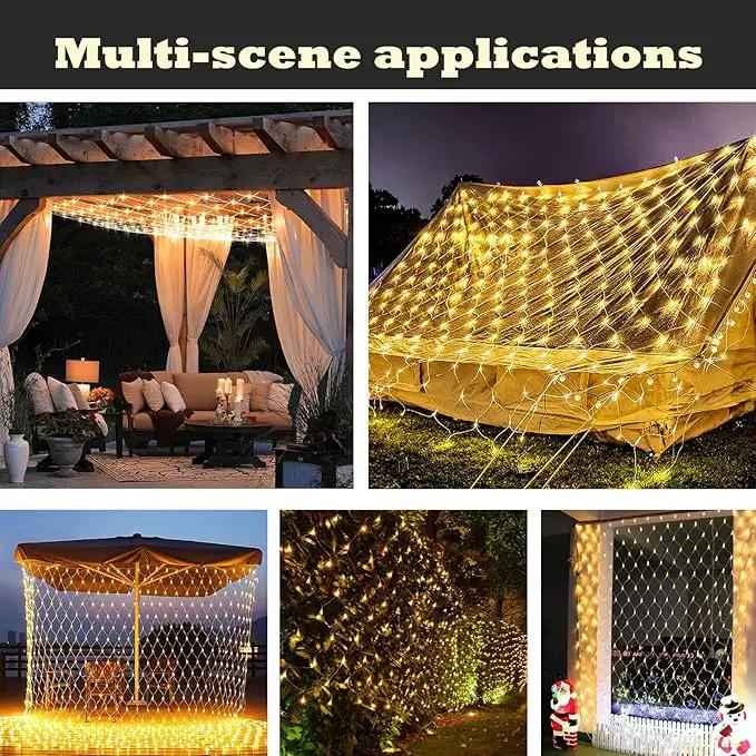 Eueasy LED Net Lights, 270 LED 10x10FT with Timer & 8 Lighting Modes, Outdoor Net Lights for Gazebo, Bush, Wedding, Holiday by GreenHaven Gardens