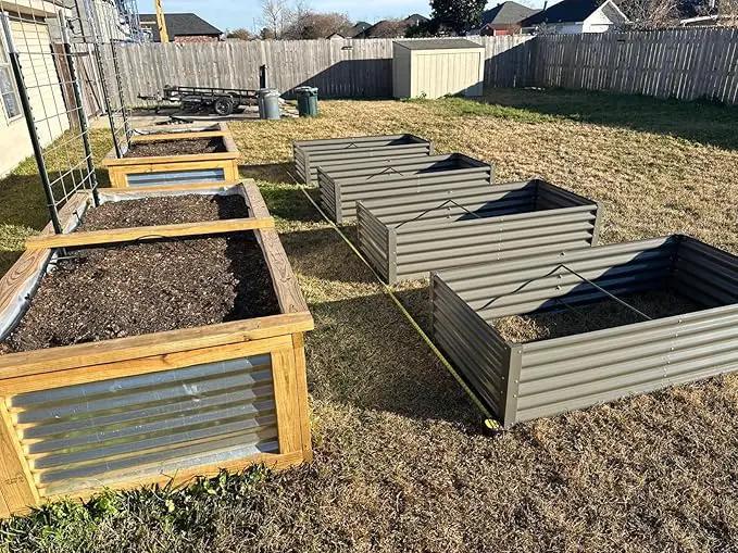 A ANLEOLIFE 6X3X1.5 ft Galvanized Raised Garden Beds Outdoor, Rectangular Metal Planter Box for Planting Vegetables Flowers Herb, Anti-Rust & Easy-Setup, Quartz Grey by GreenHaven Gardens