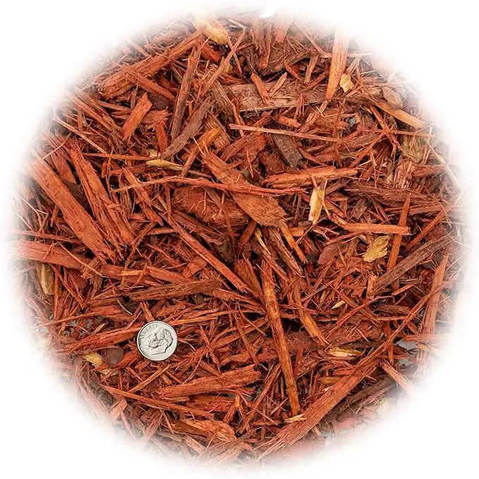 Organic Red Mulch by Gardenera - Boost Soil Health and Suppress Weeds for Thriving Plants - 2 QUARTS by GreenHaven Gardens