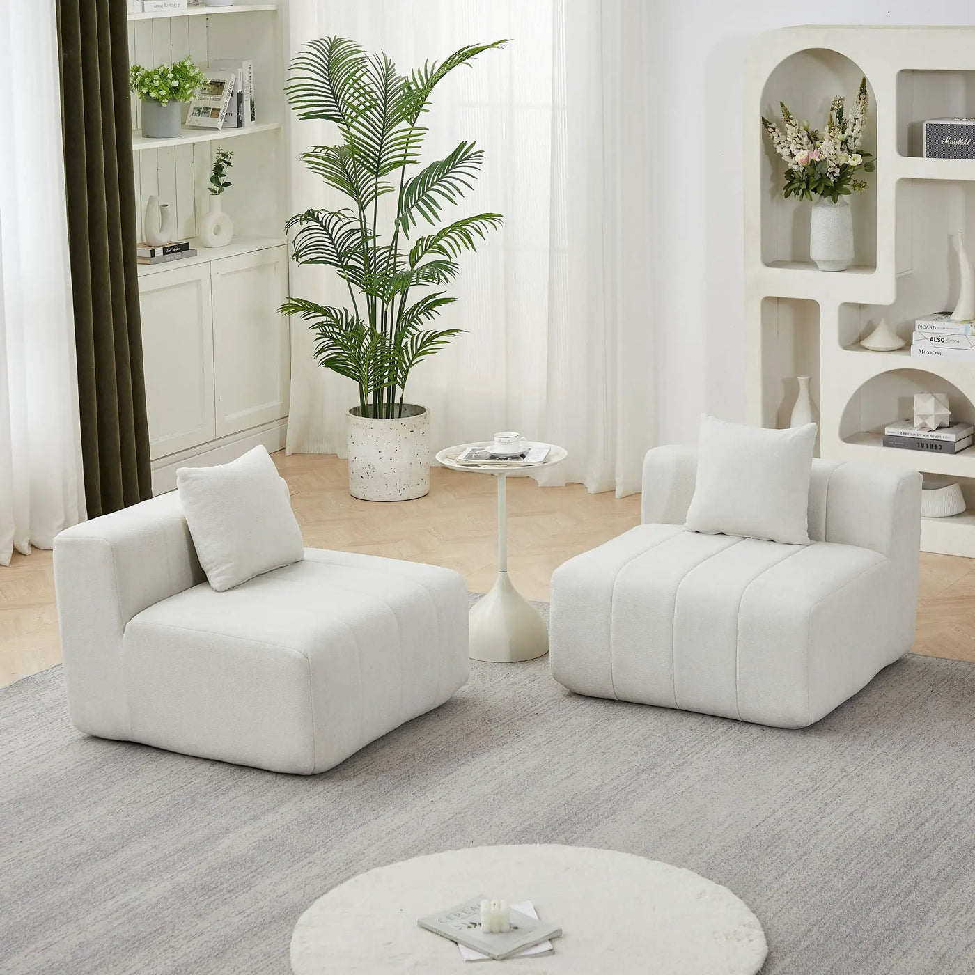 Modular Sectional Sofa With 2 Pillows, Symmetrical Design by HouseOfZazla