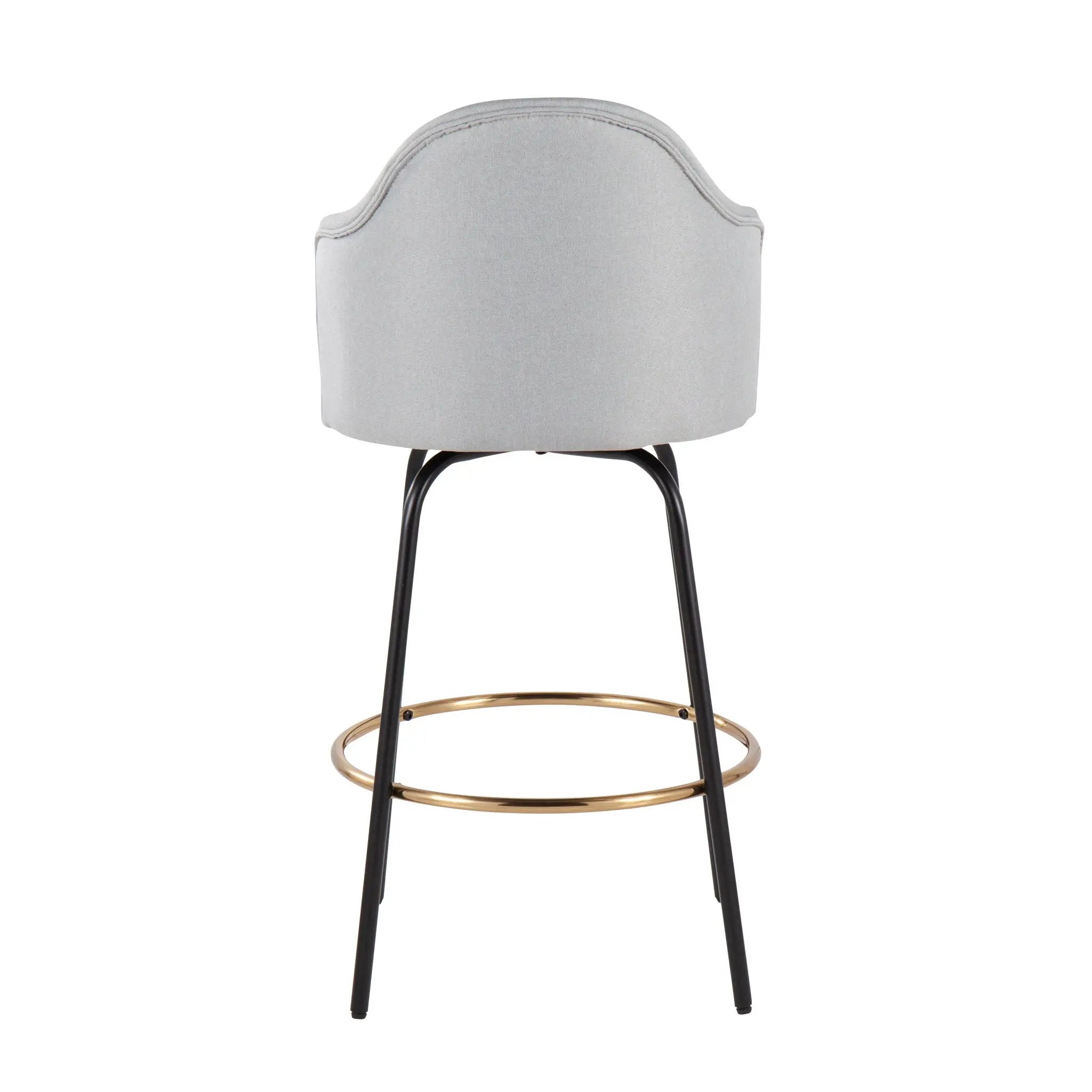 Ahoy - Contemporary Fixed Height Counter Stool Round Footrest (Set of 2) by HouseOfZazla