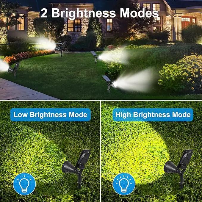 T-SUN Solar Spotlights, Waterproof Outdoor Solar Landscape Spot Lights Auto ON/Off Adjustable Solar Garden Lights LED Wall Lights for Patio, Driveway, Yard, Pool Area (White-2Pack) by GreenHaven Gardens