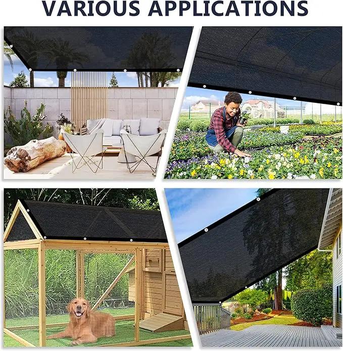 VICLLAX 30% Shade Cloth, 18x18FT Durable Black Mesh Trap with Every 3 FT Grommet, Sun Shade Fabric Netting for for Plants Cover, Greenhouse, Chicken Coop, Barn Kennel, Garden Patio by GreenHaven Gardens
