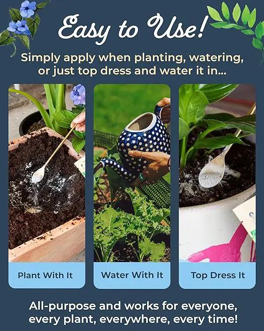 Organic Plant Magic - Truly Organic™ Fast-Acting Soluble Plant Food: All-Purpose Fertilizer Concentrate for All Flower Vegetable Herb Fruit Tree Shrub Container Garden & House Plants [One 1 lb Bag] by GreenHaven Gardens