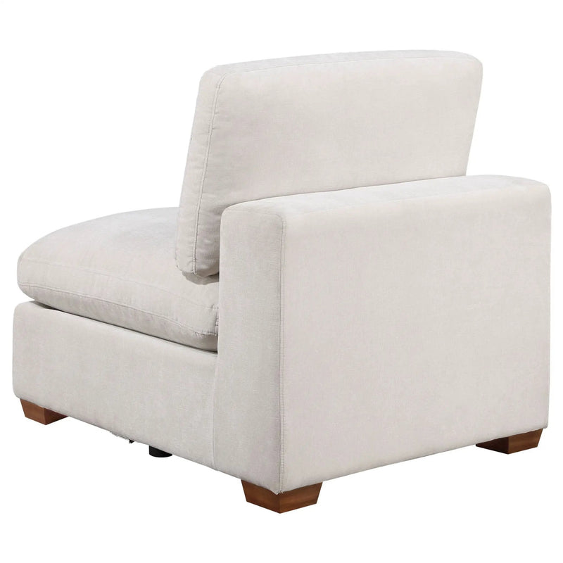 Lakeview Upholstered Armless Chair Ivory by Unique Piece Furniture