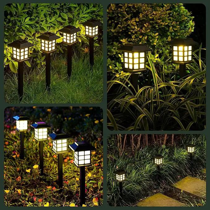 Solar Garden Outdoor Lights 12 Pack,Outdoor Landscape Lights Solar Waterproof Garden LED Lights for Pathway Patio Driveway Walkway Porch, Auto On/Off (Warm Light) by GreenHaven Gardens