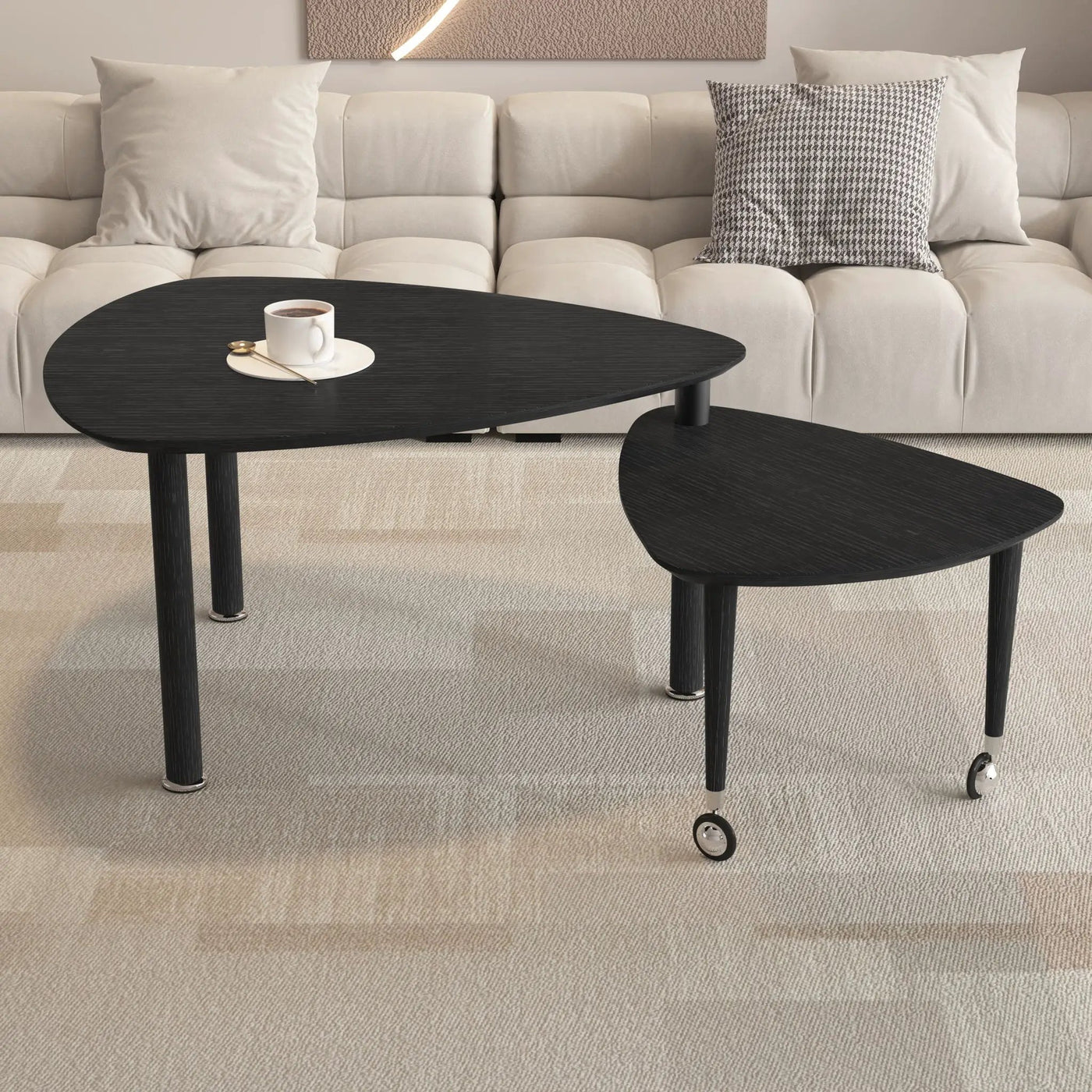 360 Degree Rotatable Coffee Table With Solid Legs by HouseOfZazla