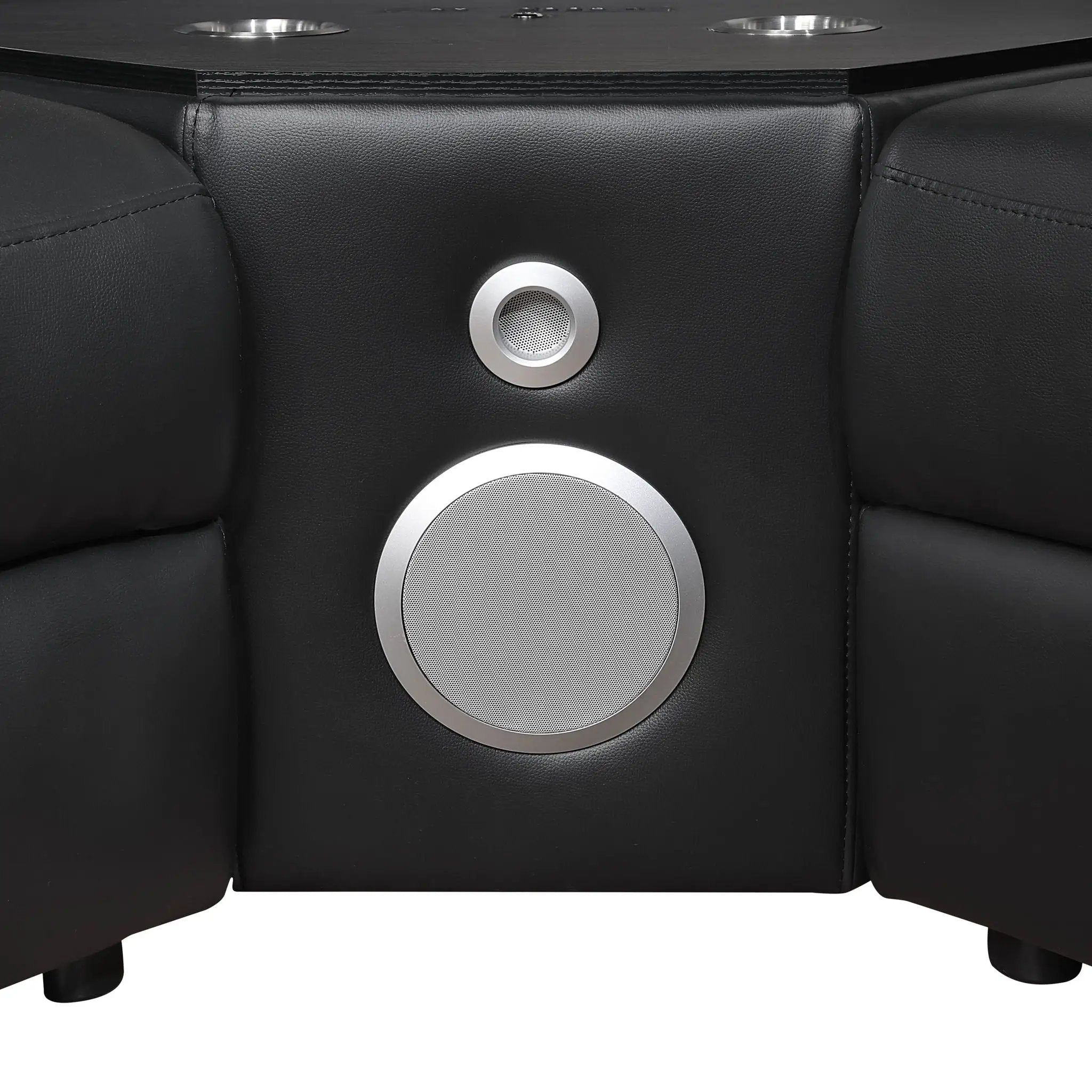 Nova - Sectional With Bluetooth Speaker, LED And Lifting Wine Cabinet by HouseOfZazla