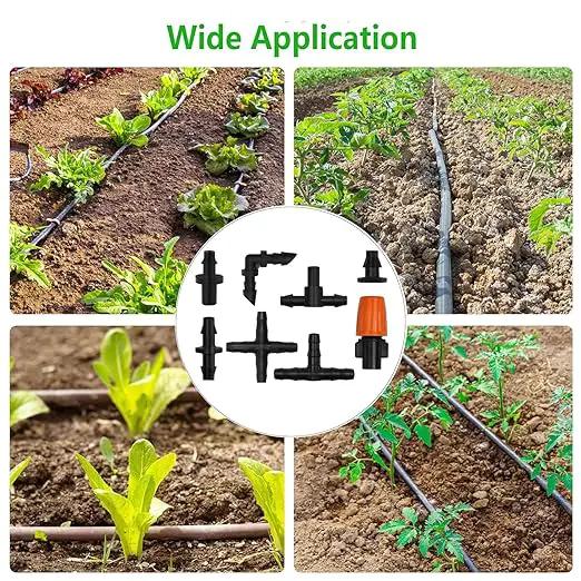 280 PCS Drip irrigation Parts,Drip System Parts,1/4 Inch Drip Irrigation Barbed Connectors (Nozzles, Nozzle Tees, Single Barbs, Couplings, Tees, Elbows, Plugs, Crosses) for Garden System by GreenHaven Gardens