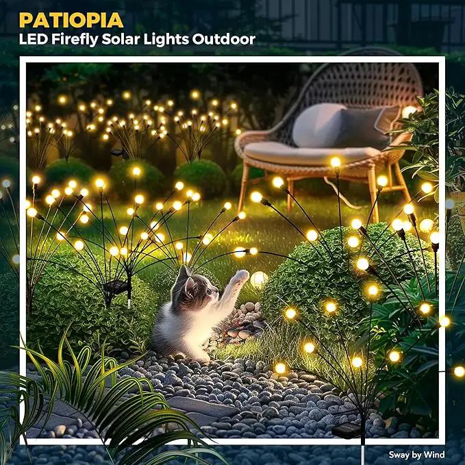 Solar Garden Lights, 20 LED Firefly Garden Lights Solar Outdoor, Solar Lights for Outside Sway by Wind,Solar Lights Outdoor Waterproof for Christmas Yard Patio Pathway Decoration (2 Pack) by GreenHaven Gardens