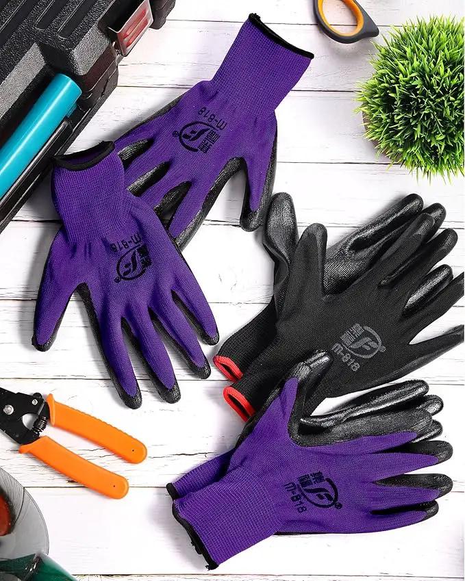 Nuogo 48 Pairs Gardening Gloves for Men Women Rubber Coated Safety Work Gloves Bulk for Gardening Construction Work by GreenHaven Gardens