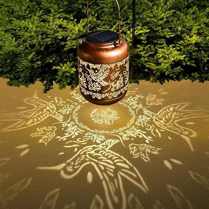 Hummingbird Solar Lanterns Outdoor Hanging Waterproof Hummingbird Garden Decor Christmas Gifts for Women Mom Grandma Metal Solar Lights Decoration Outside for Yard, Patio,Pathway Landscape by GreenHaven Gardens