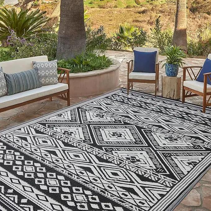 Outdoor Rug 8x10 ft Waterproof, Reversible Outdoor Plastic Straw Rug for Patios Clearance, Outdoor Area Rug Carpet RV Mat for Camping Backyard Deck Porch by GreenHaven Gardens