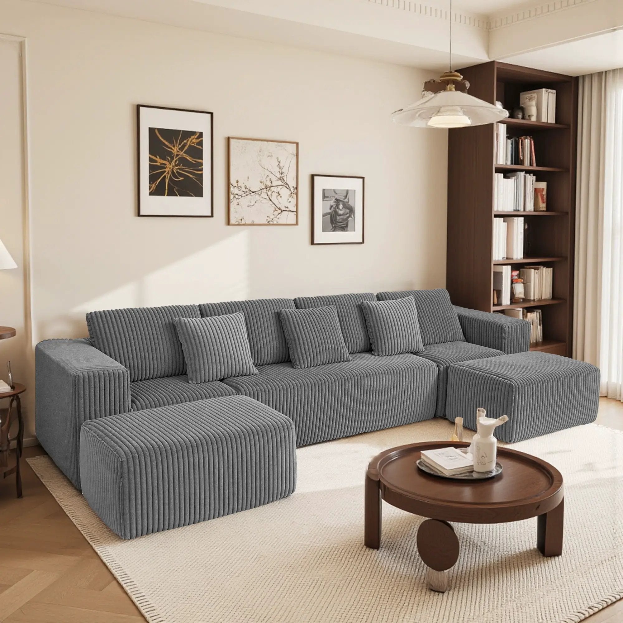 Modular U-Shaped Sectional Sofa With Reversible Design by HouseOfZazla
